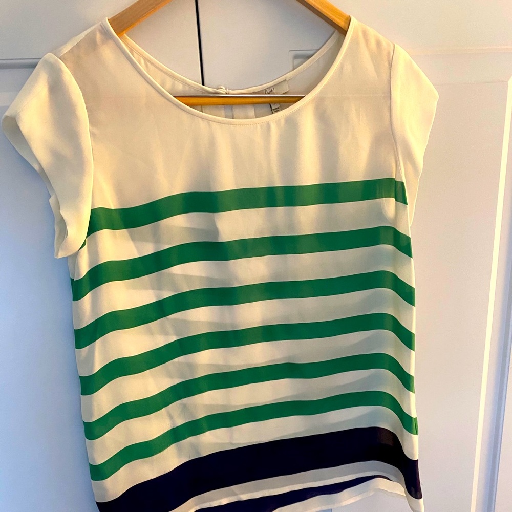 Joie Silk Striped Top